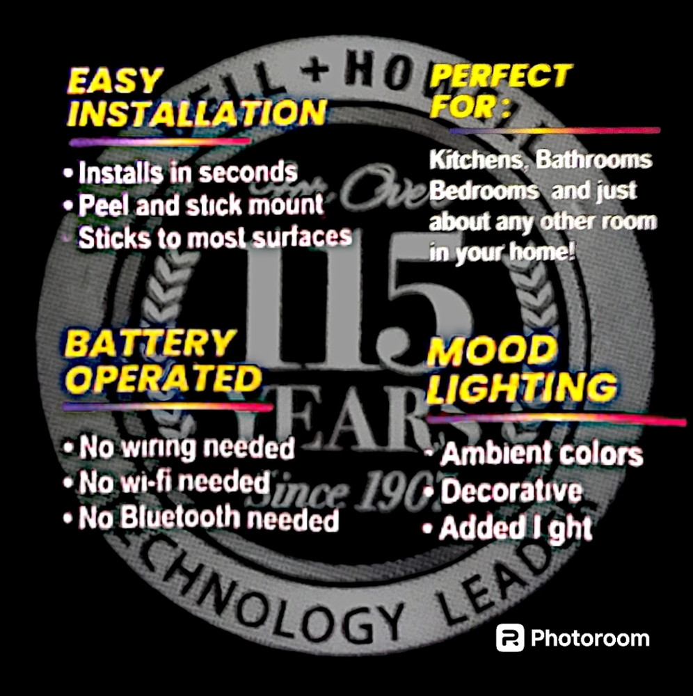 Color Changing LED Lights - 2 Pack with Remote Control, BELL+HOWELL - Picture 2 of 8